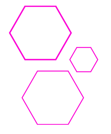 Abstraktes Hexagon-Designelement in Magenta, Teil des BavariaCloud Corporate Designs